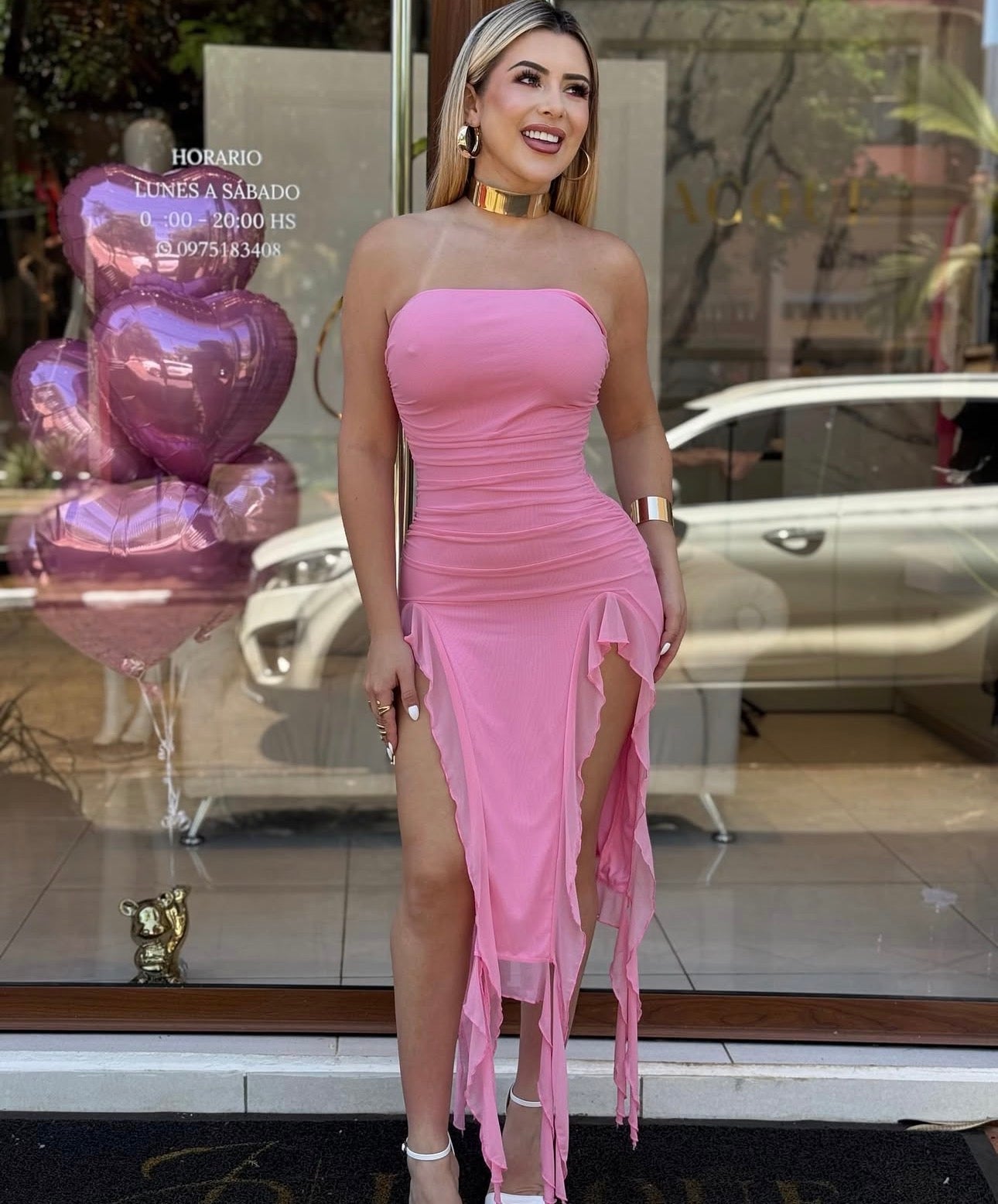 Sweetina Ruched Asymmetrical Hem Tube Dress
