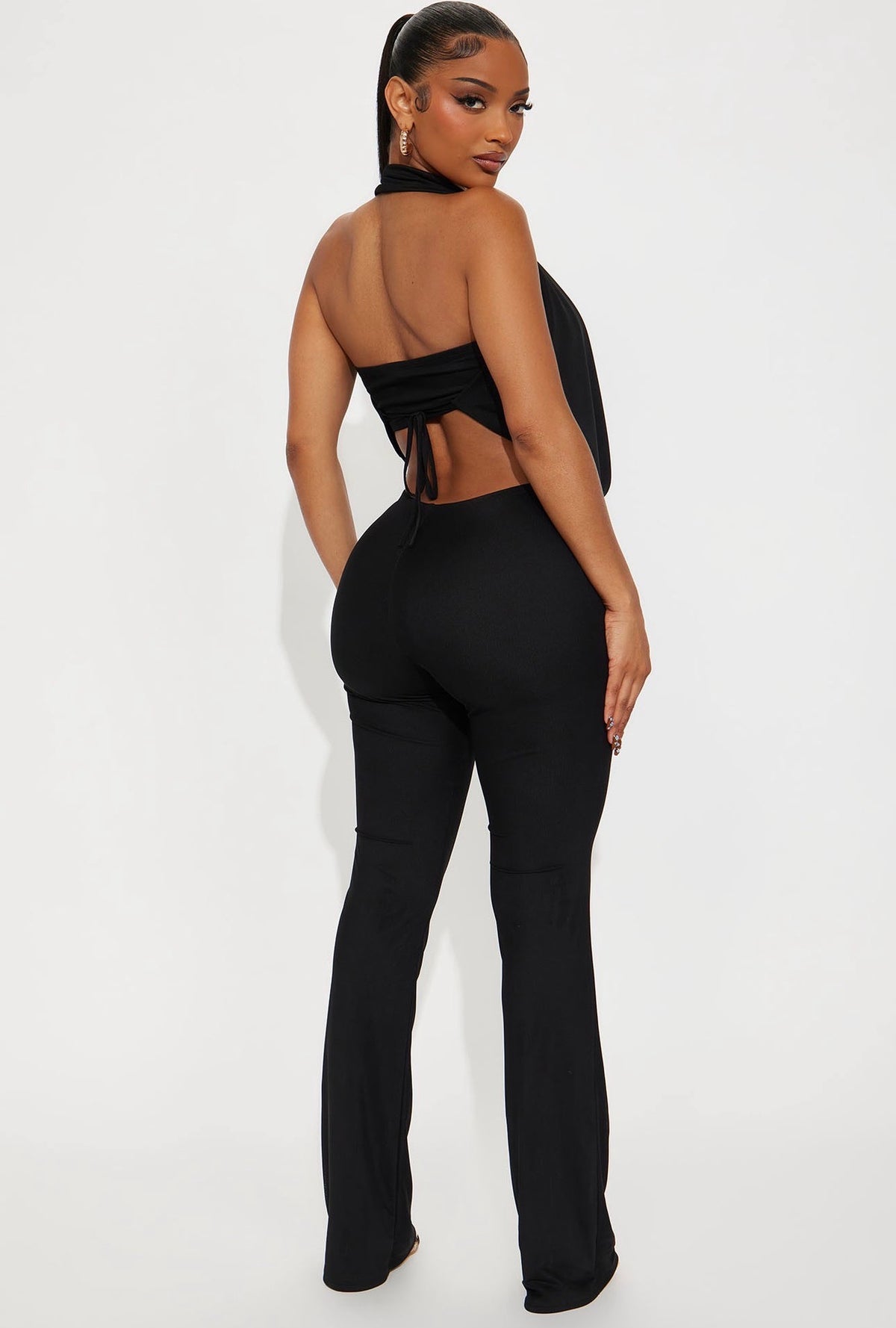 STOLEN GLANCES HALTER JUMPSUIT