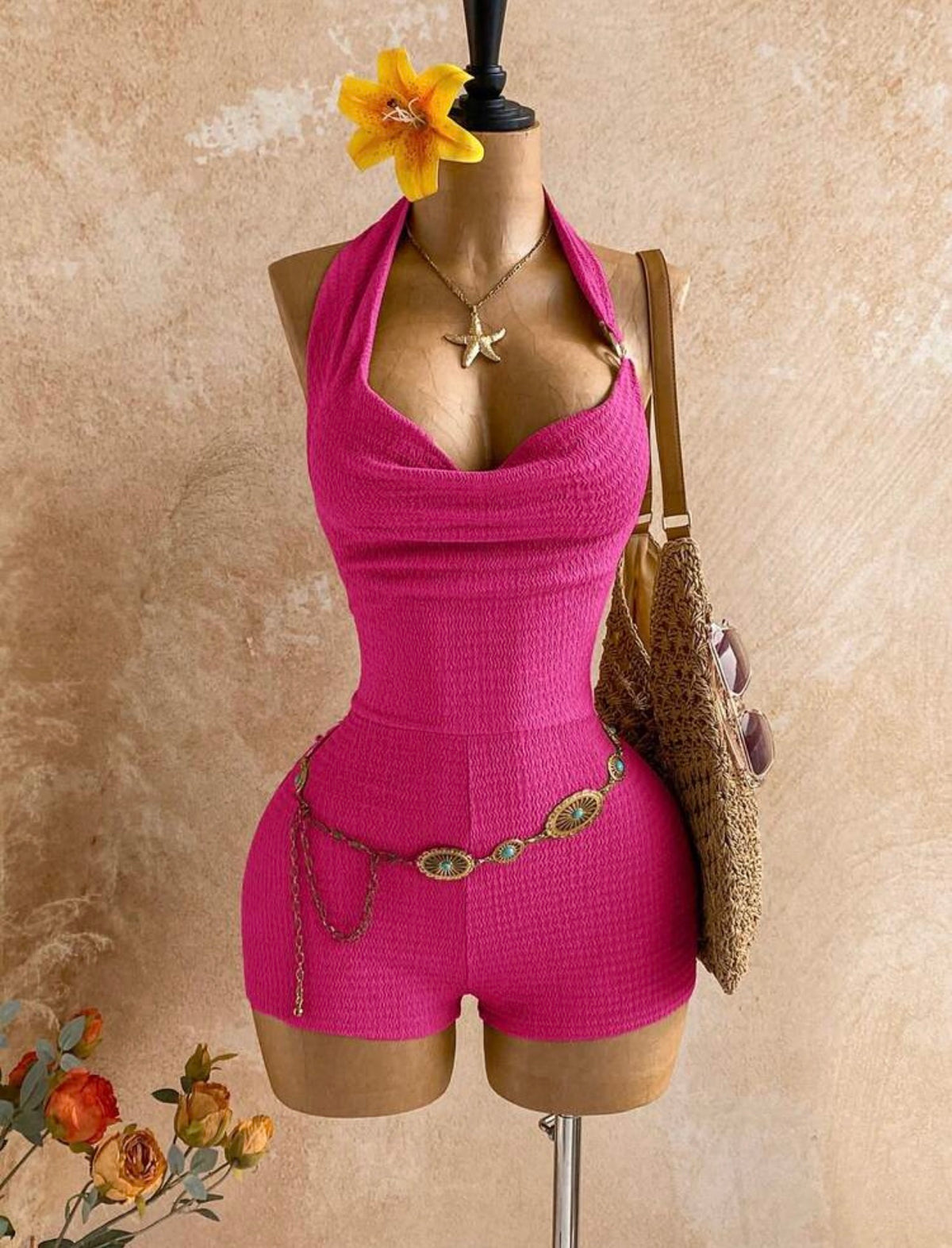 HALTER SEASHELL ROMPER