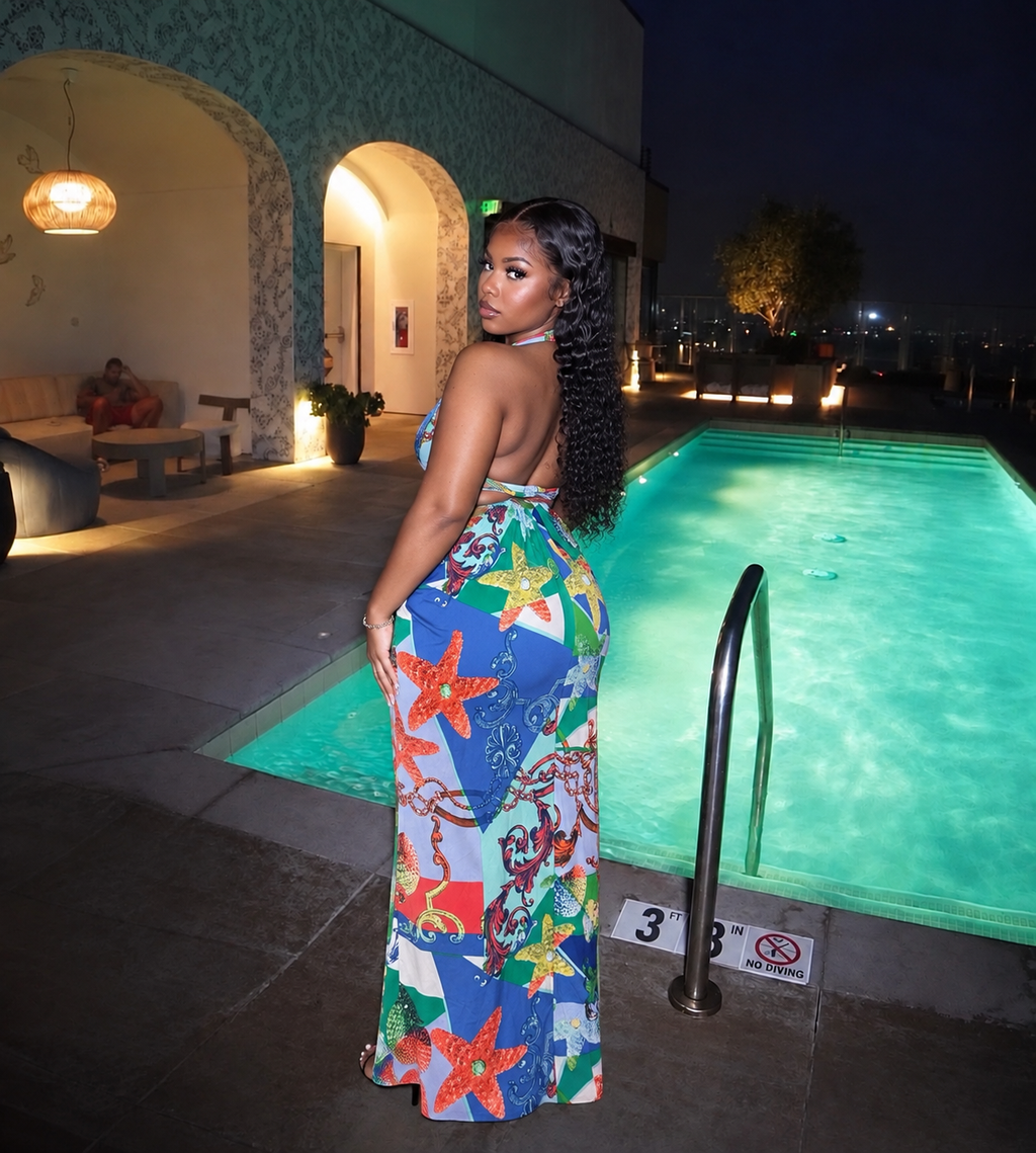 TROPICAL MAXI DRESS