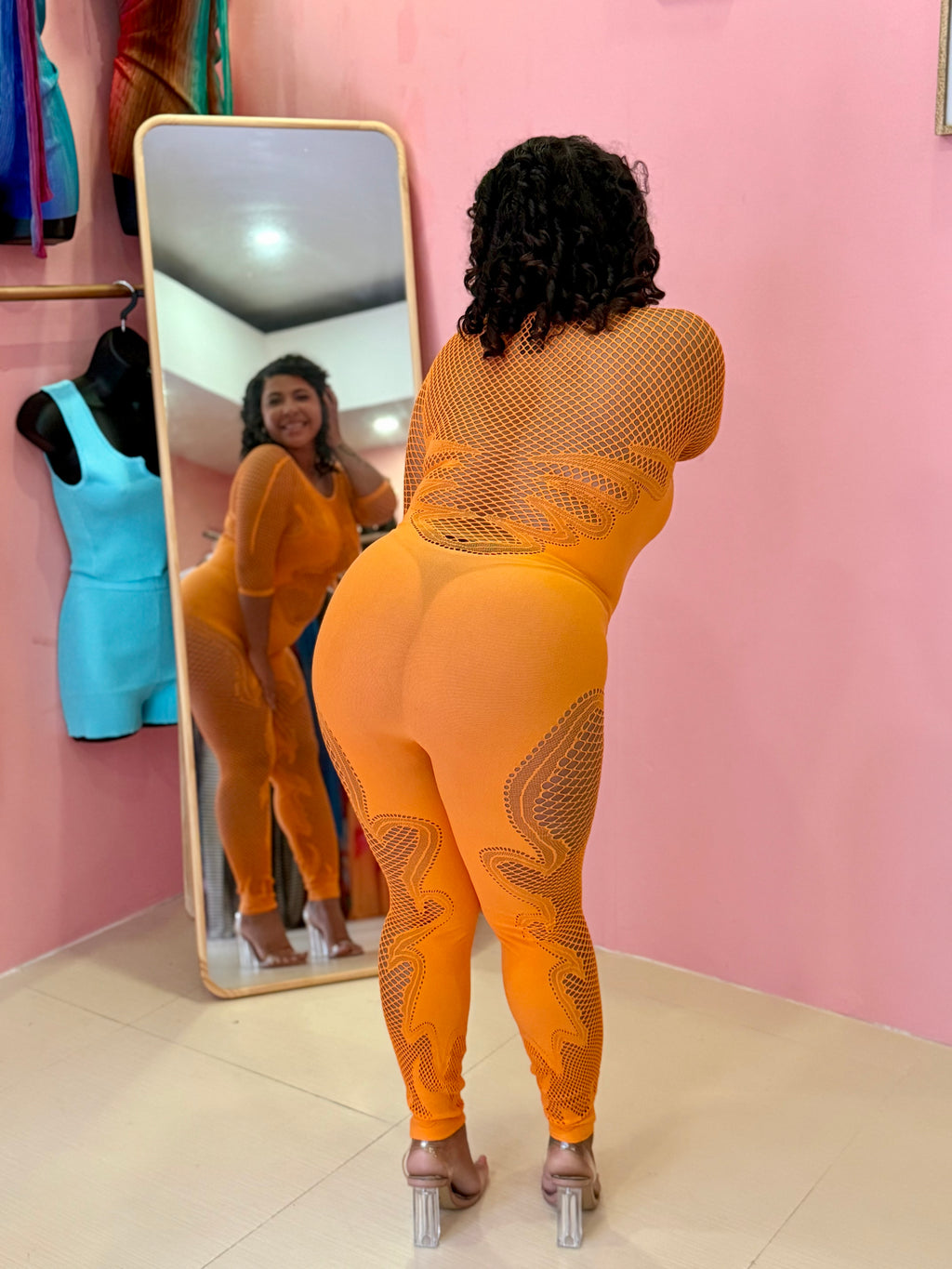 SHORT SLEEVE NYLON JUMPSUIT
