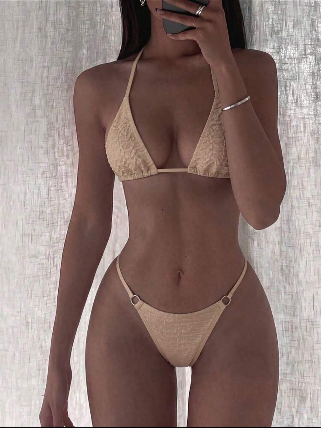 Summer Beach Triangle Thong Bikini Set