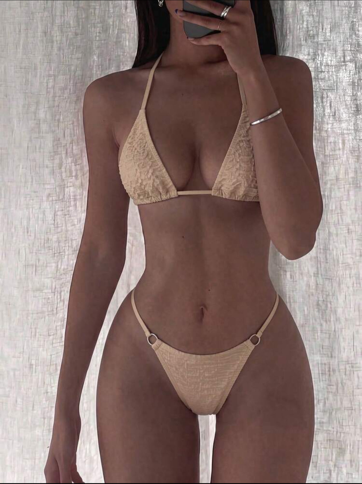 Summer Beach Triangle Thong Bikini Set