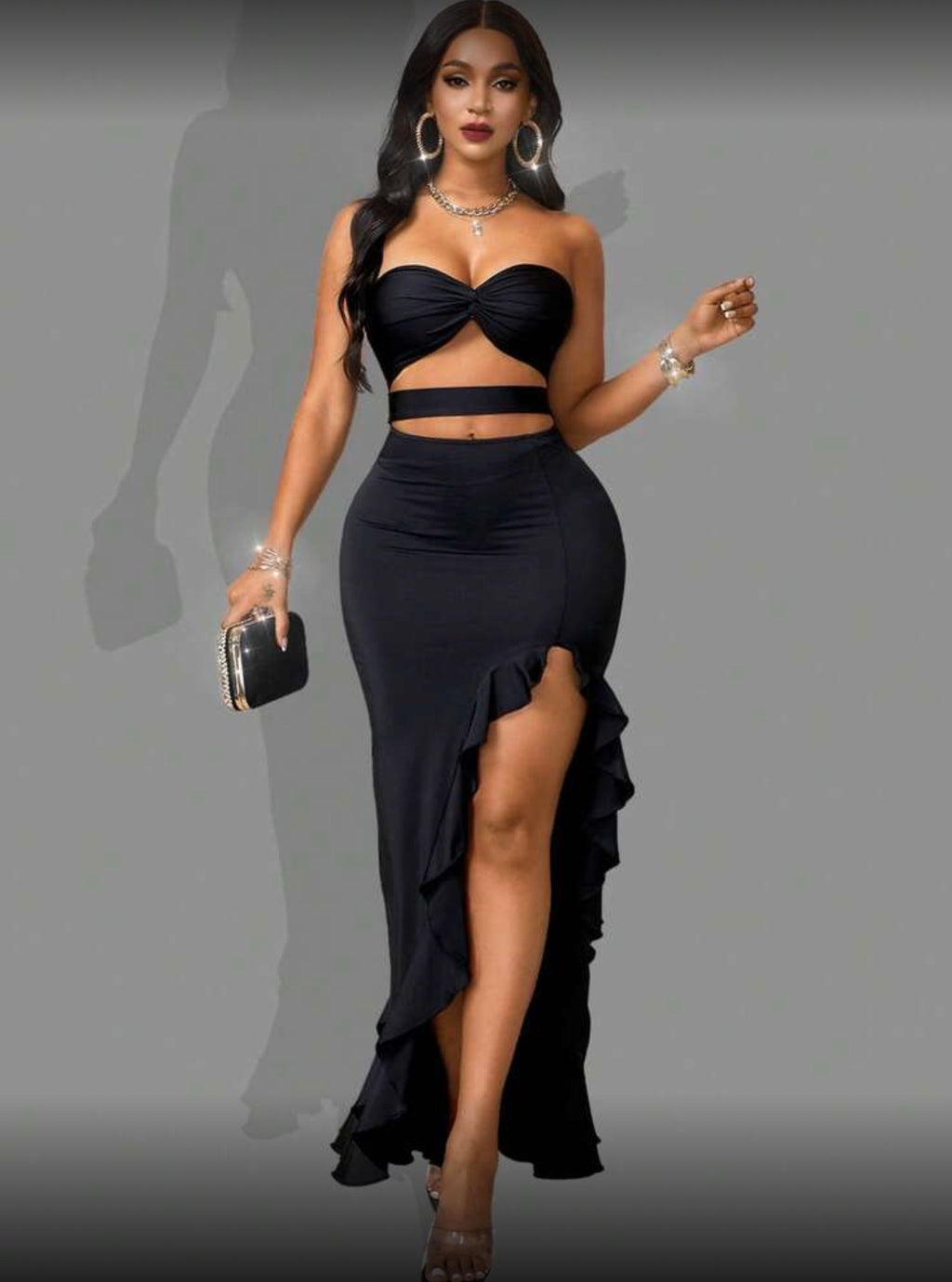 Tube Cut Out Maxi Dress
