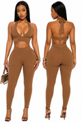 HALTER CROP TOP LEGGINGS 2PC SET