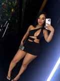 CUT-OUT ONE SHOULDER MINI DRESS