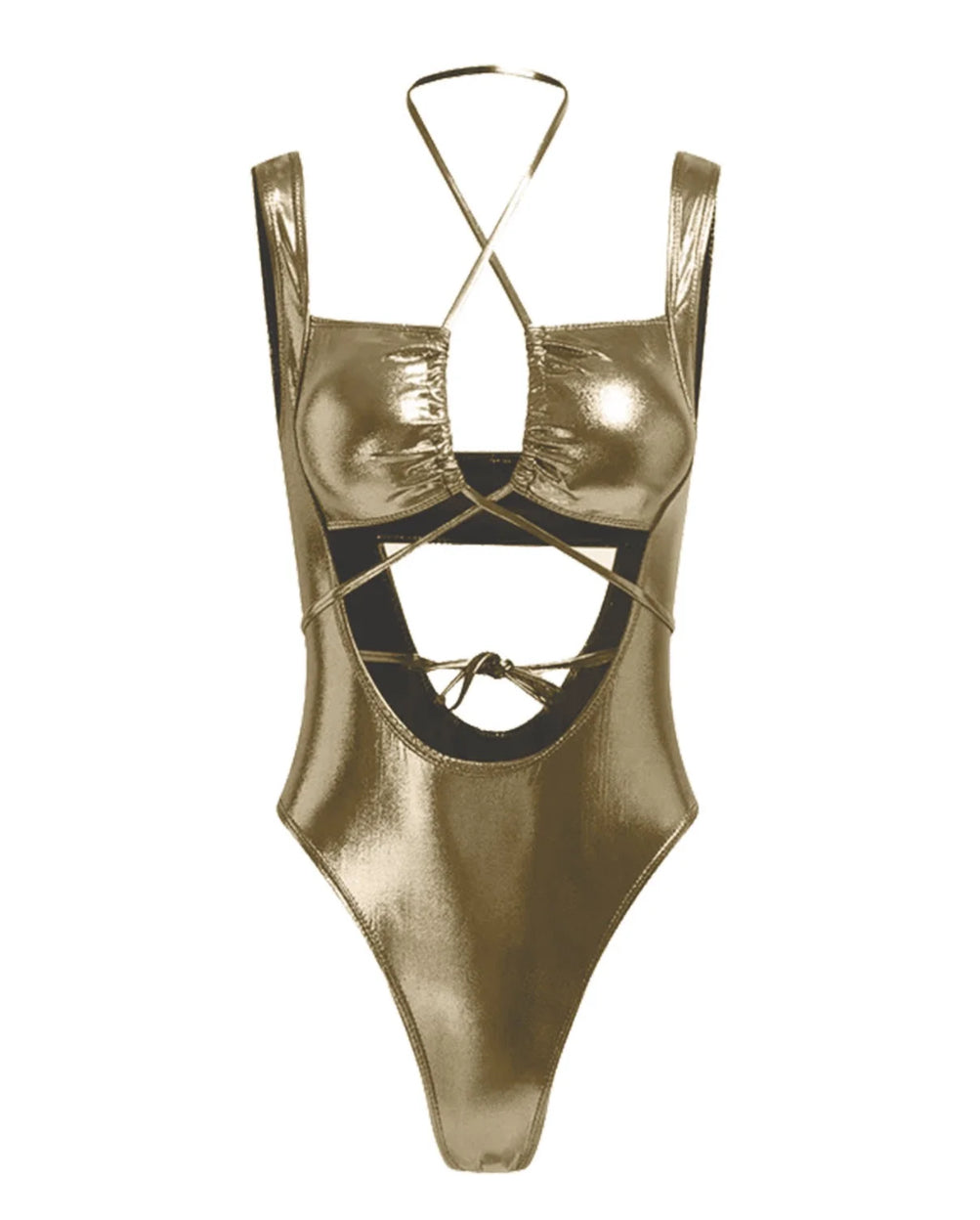METALLIC ONE PIECE SWIM SUIT
