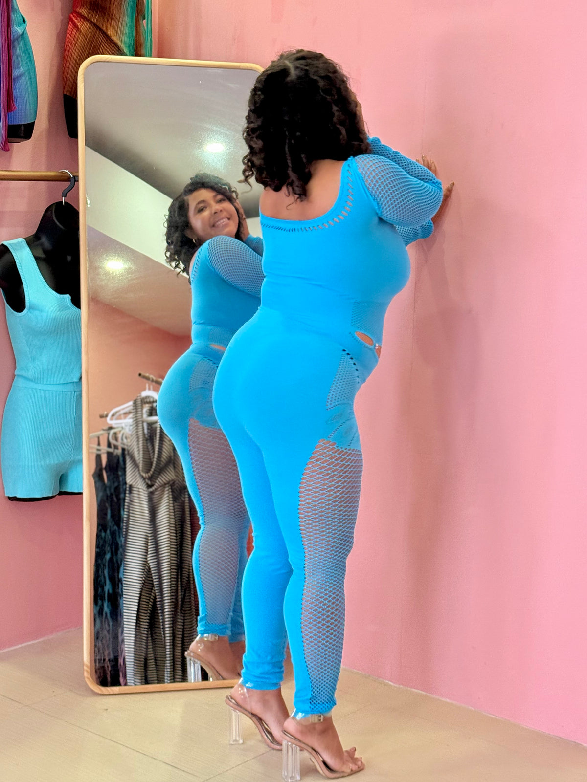 LONG SLEEVE HEART JUMPSUIT