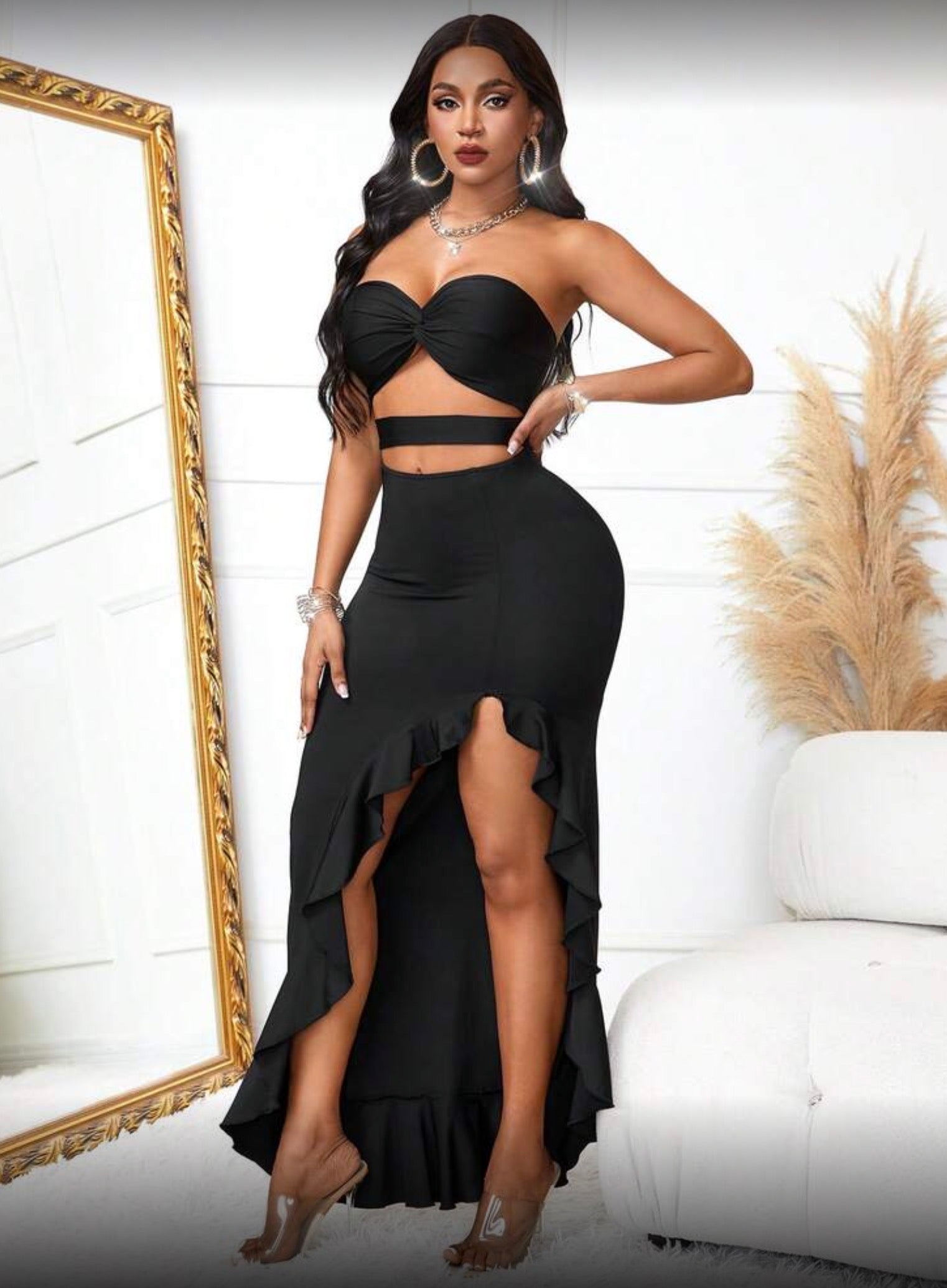 Tube Cut Out Maxi Dress