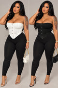 TUBE METAL CORSET CROP TOP
